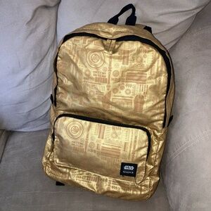Nixon Star Wars C3PO Lightweight Packable Backpack Gold Droid C-3PO Book Bag